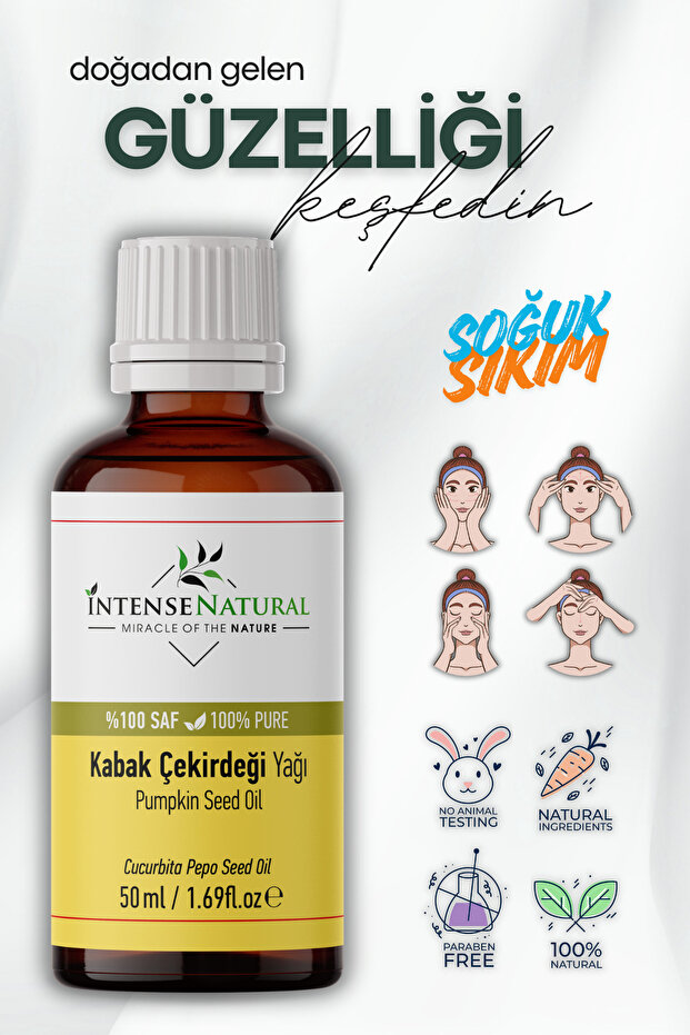 Pumpkin Seed Oil Cold Pressed 50 ml 100% Pure and Natural Pumpkin Seed Oil