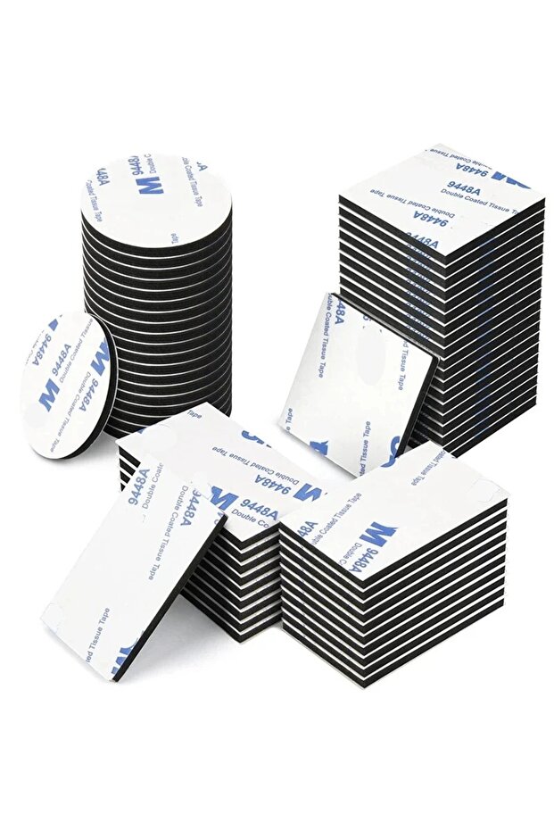 black Wall Tape Suitable For Home, Office, Car, Outdoor Use 30pcs Double Sided Tape