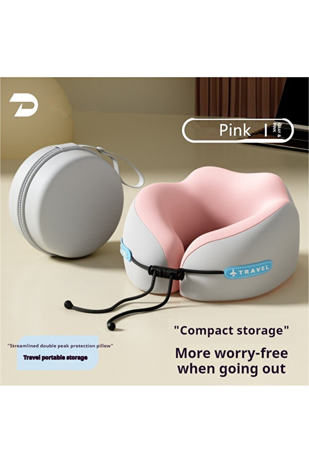 Pink New U-Shaped Memory Foam Neck Pillows Cervical Healthcare Bedding Drop Shipping Soft Slow Rebou