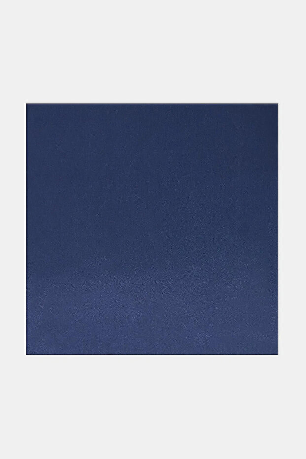 Silvery Plain Scarf Navy Blue
