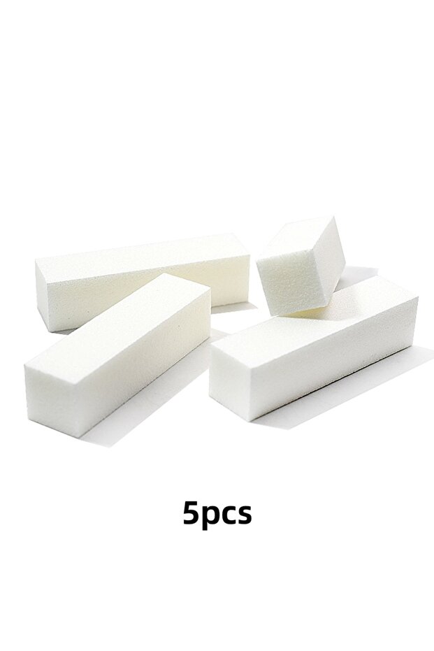 5pcs 5/10pcs White High-Elasticity Nail Buffer Block Professional Manicure Pedicure Tool for Shaping