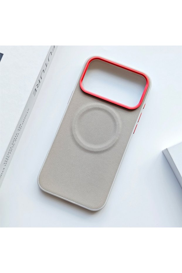 iPhone17 Pro Max Light Gray Leather Magnetic Phone Case for Iphone 18 Pro Max 17 Pro 17 Air for Mags