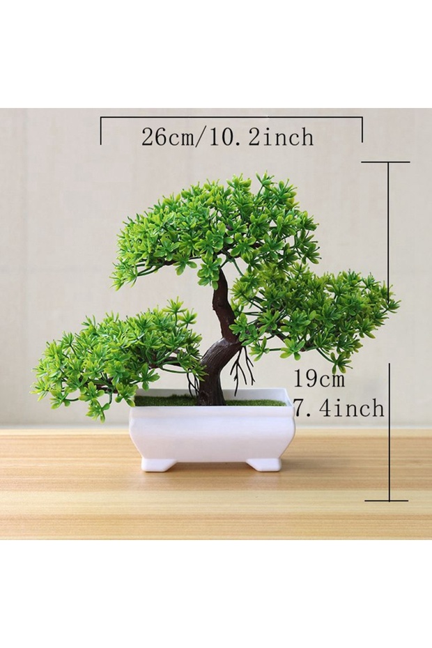Green Artificial Tree Bonsai Simulation Plants Pot Plants for Garden Table Home Room Bedroom Decorat