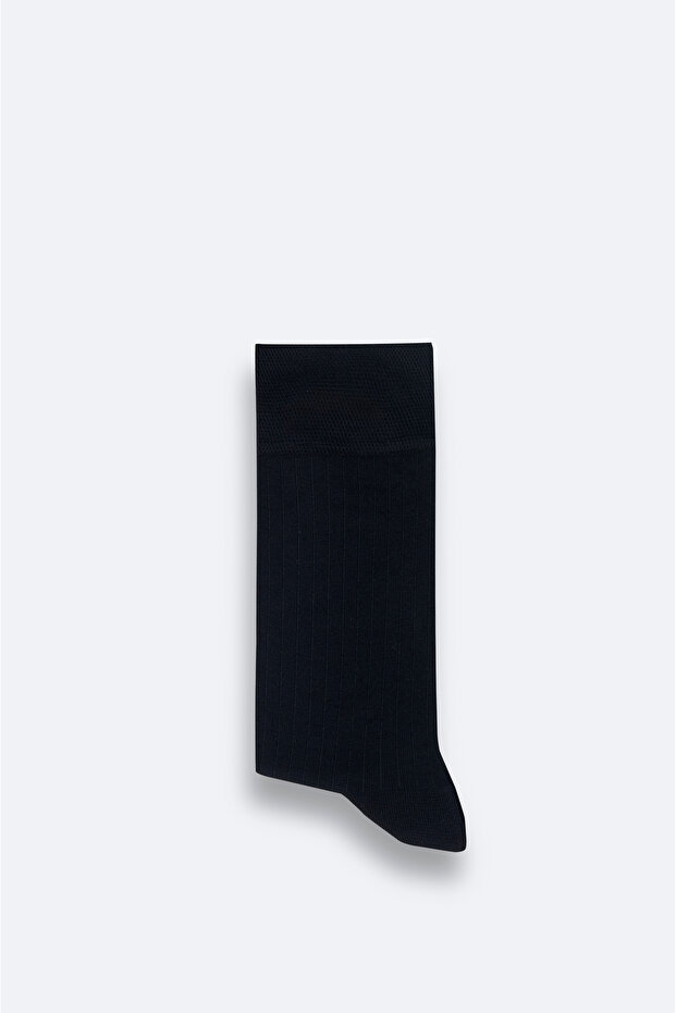 Men's Black Ribbed Bamboo Socks A42Y8511