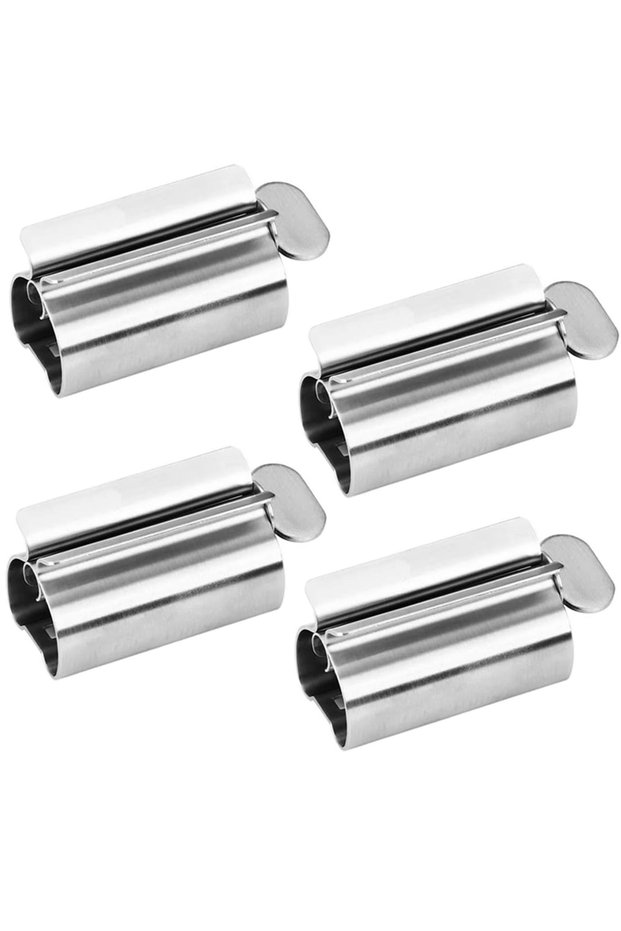 Silver 4 pack Bathroom Accessories Toothpaste Squeezer Tube Roller Stainless Steel Wringer Roller Ro