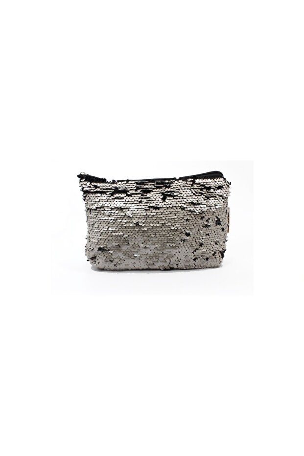 Sequin Big Black Makeup Bag