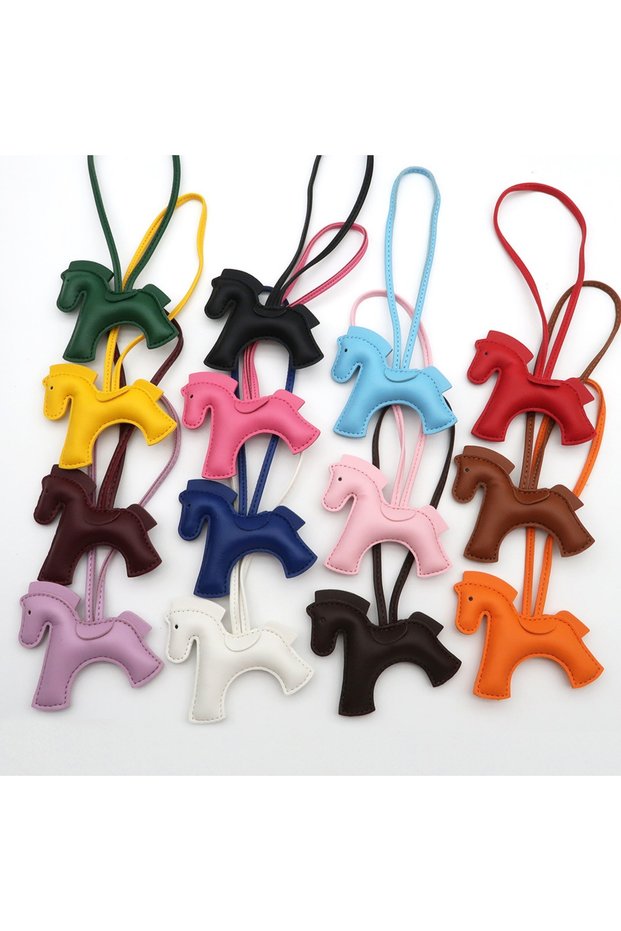 14pcs full color set 14pcs Set Multi Colored PU Leather Mini Pony Pendant Bag Car Accessories Keycha