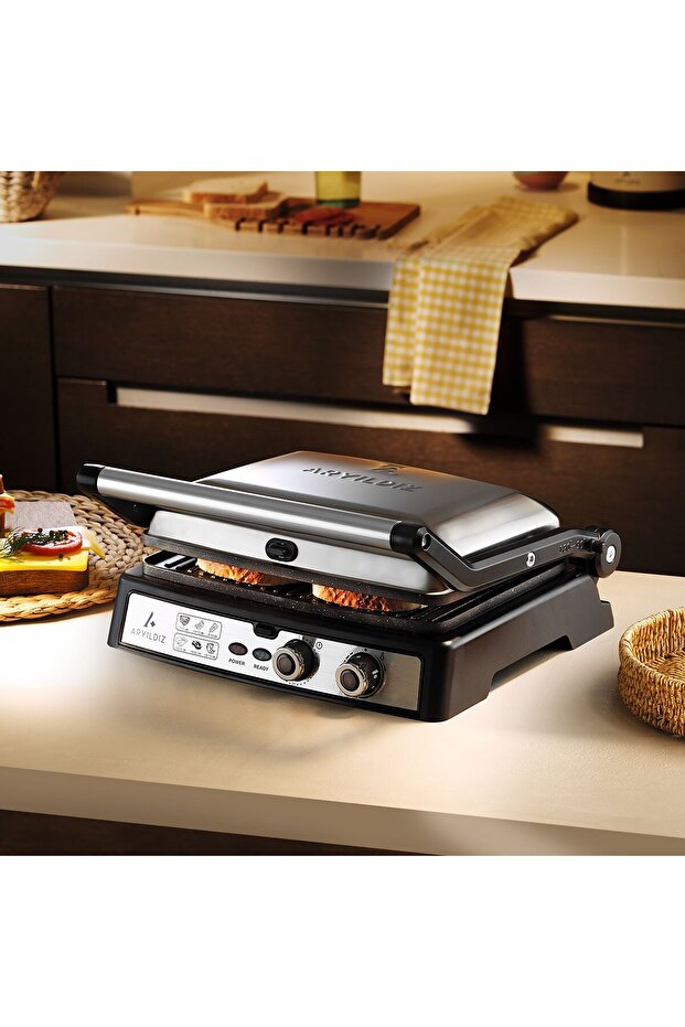 Multi Grill 2000W Cast Iron Toast and Grill Machine Inox