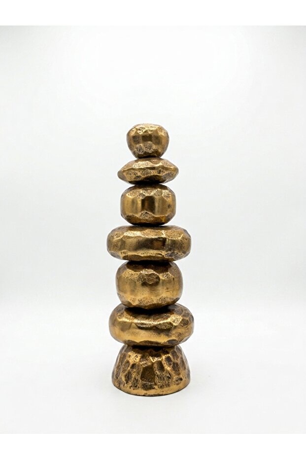 Zen Formlu Gold Katmanlı Şamdan
