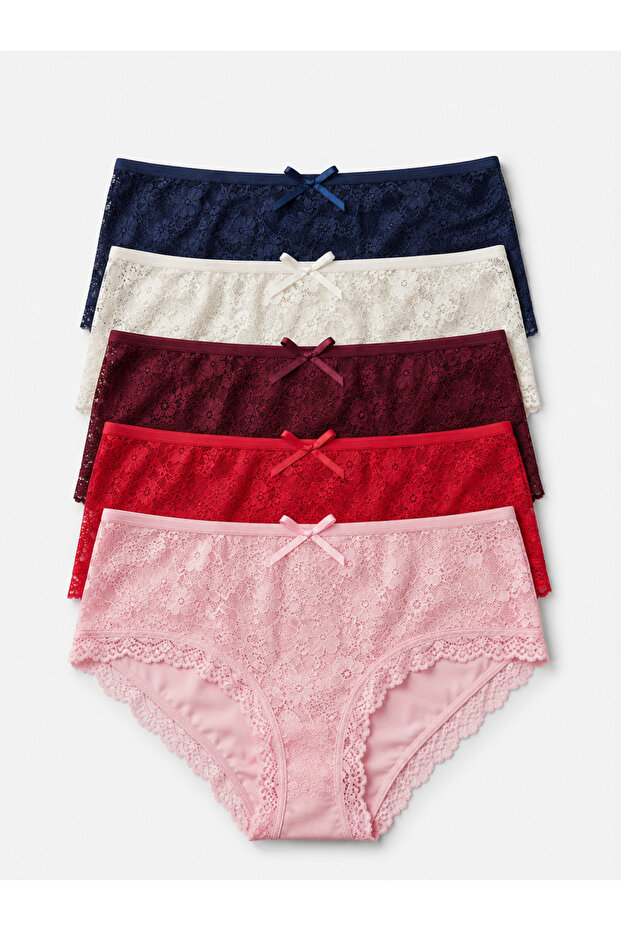 Cotton Lace Panties 5 Pieces