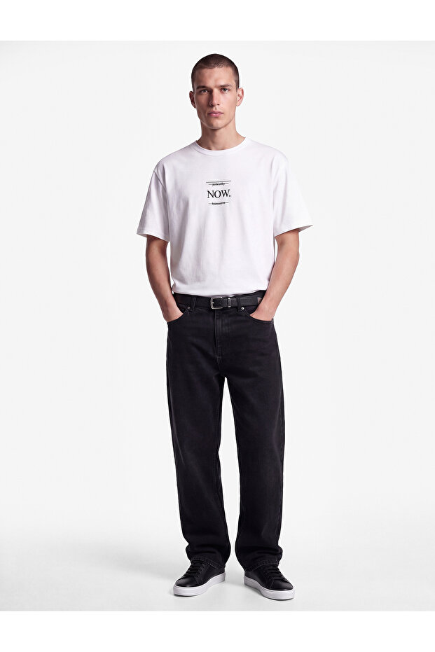 Short Sleeve Crew Neck Regular Fit Cotton Printed T-Shirt