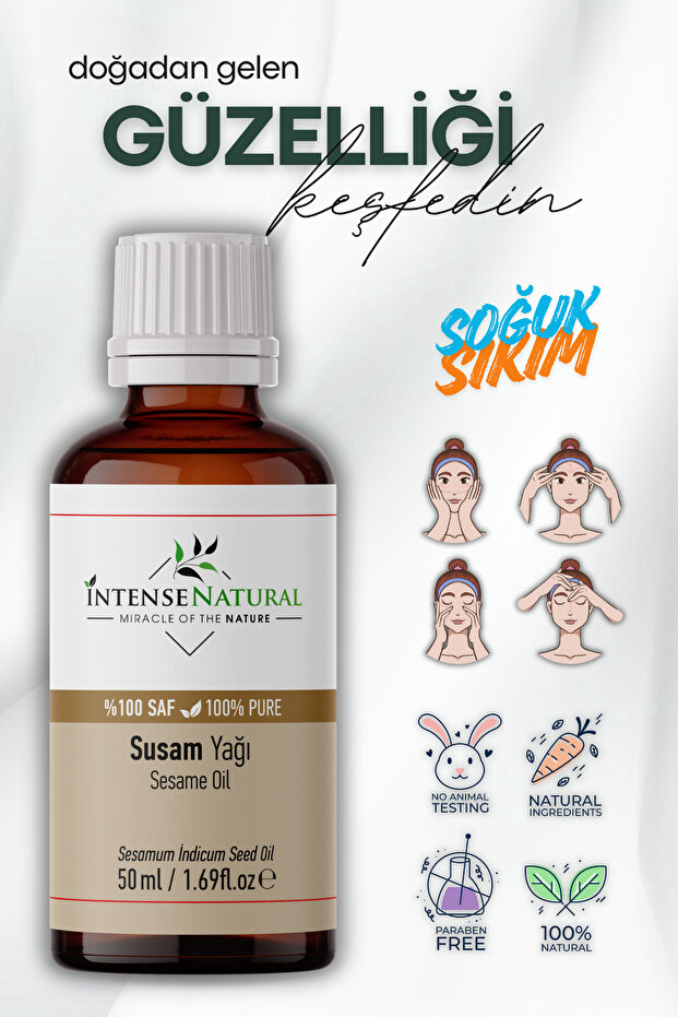 Sesame Oil Cold Pressed 50 ml 100% Pure and Natural Sesame Seed Oil