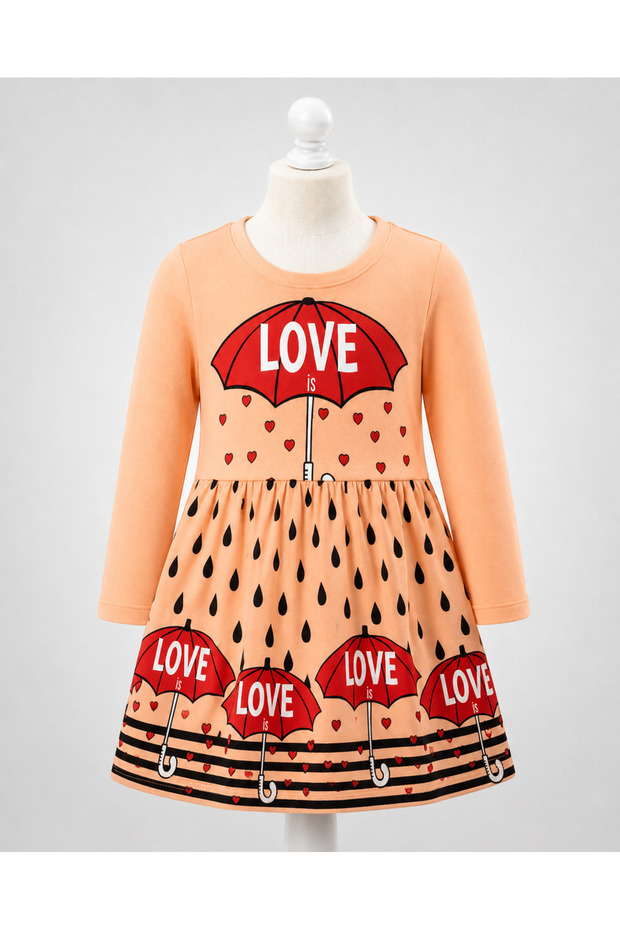 Combed Cotton Long Sleeve Dress