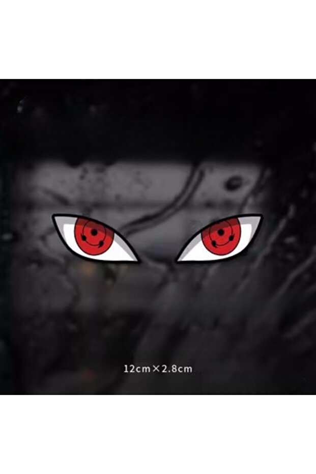 S-Sha 1PC Devils Eyes Car Sticker Motorcycle Helmet Reflective Decoration Maverick Yadi Personality