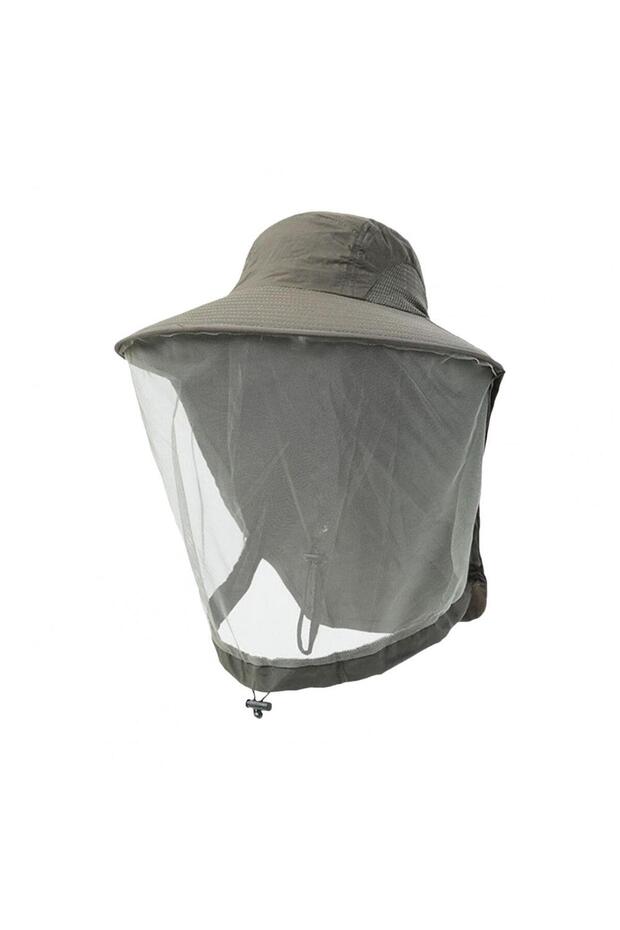 Army Green Mosquito Prevention Cap For Fishing Insect Protective Cap Mosquito Head Net Full-Mesh Dra