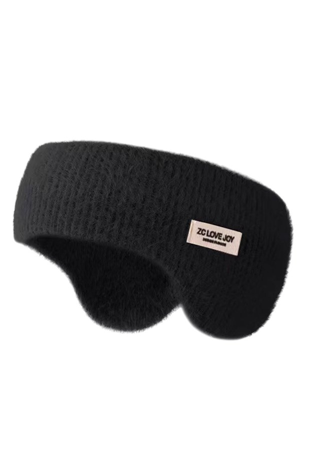 black Winter Ear Warmer Earmuffs Headband Cute Hair Bands Outdoor Skiing Sport Thick Hairband For Wo
