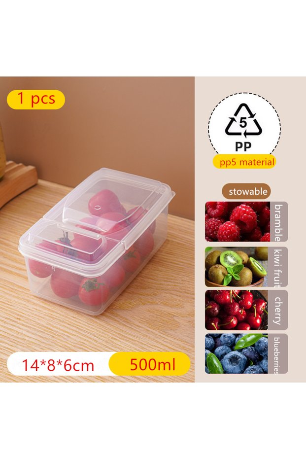 500ml Snack Containers, Divided Bento Snack Box, 2 Compartments Reusable Meal Prep Lunch Fruit Conta