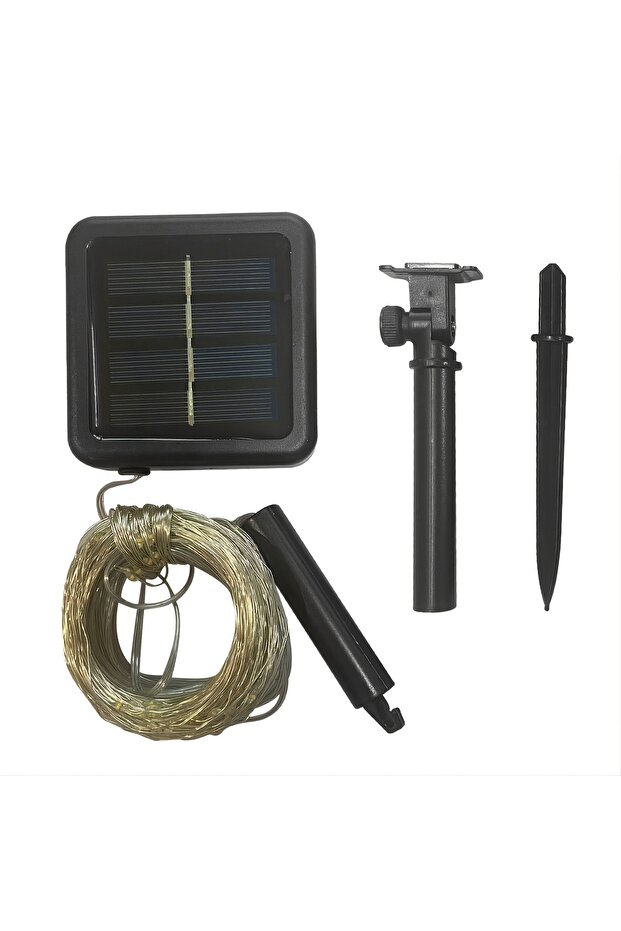 10root 78inch Warm White 1pc LED Solar Waterfall Light, Fairy Wreath Light, 8 Lighting Modes, For Co