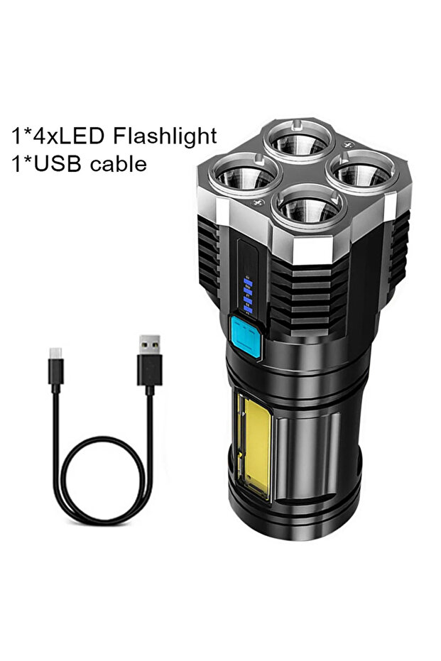 مصباح يدوي صغير قابل لإعادة الشحن بتقنية LED، عالي الإضاءة، طويل المدى، قوي، للتخييم، مصباح جيب، مصباح يدوي