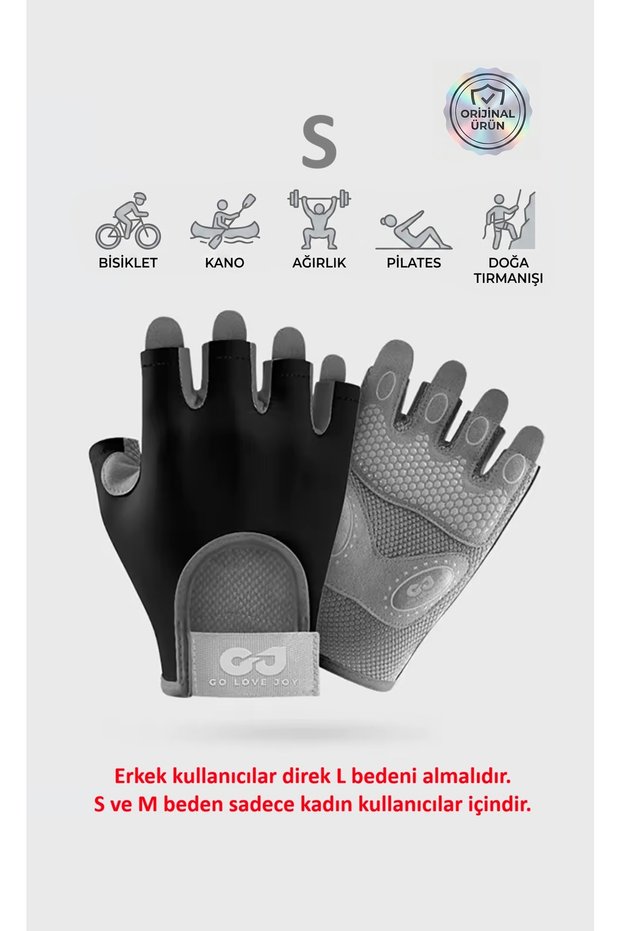 Premium Series Anti-Sweat Half Finger Cycling Fitness Pilates Palm Anti-Slip Silicone Sports Gloves - Size S