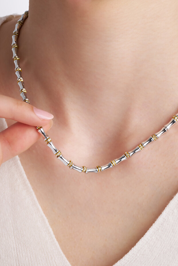 Double Color Bone Necklace