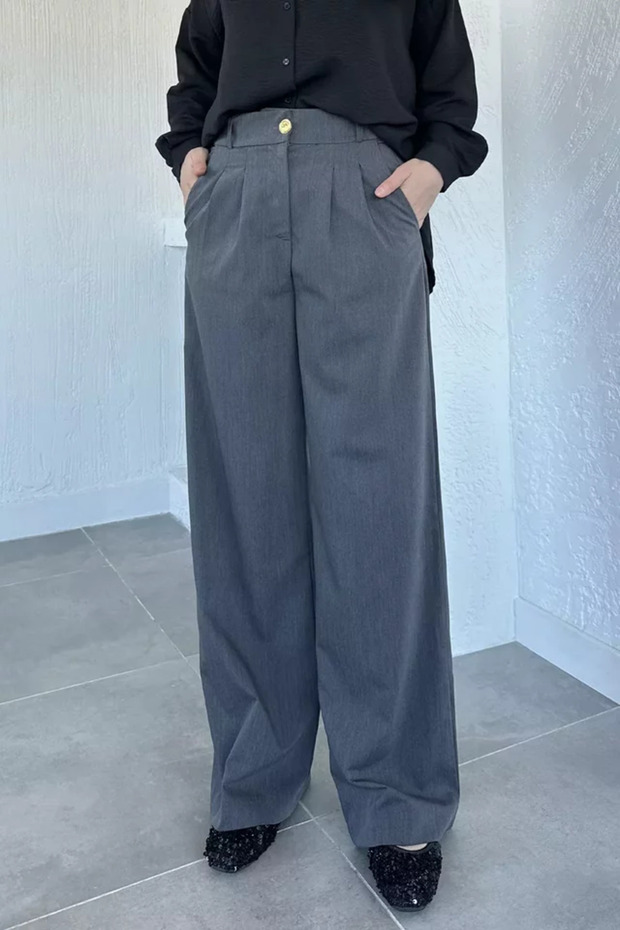 Pleated Belt Accessory Hijab Fabric Pants