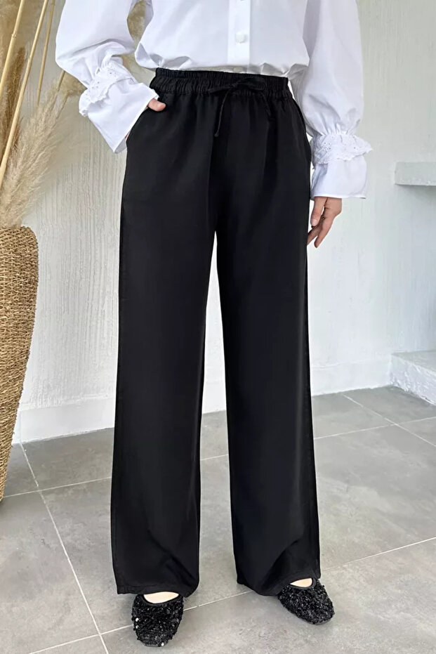 Elastic Waist Tencel Fabric Hijab Pants