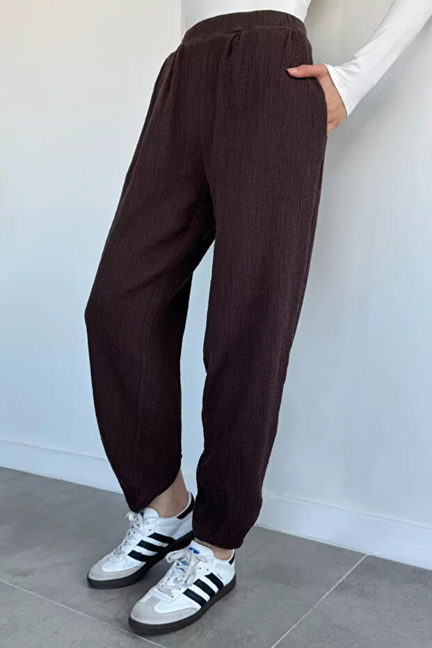 Women's Muslin Fabric Shalwar Trousers