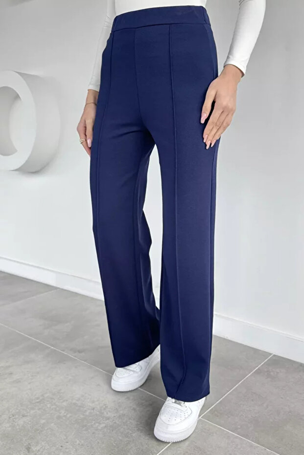 Women's Lawned Wide Leg Trousers