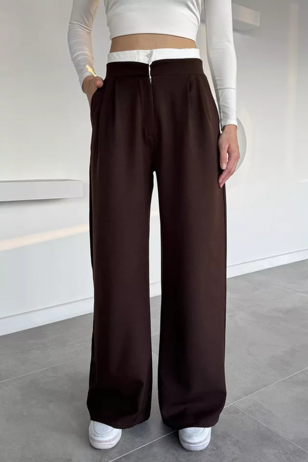 Women's High Waist Pleated Palazzo Pants