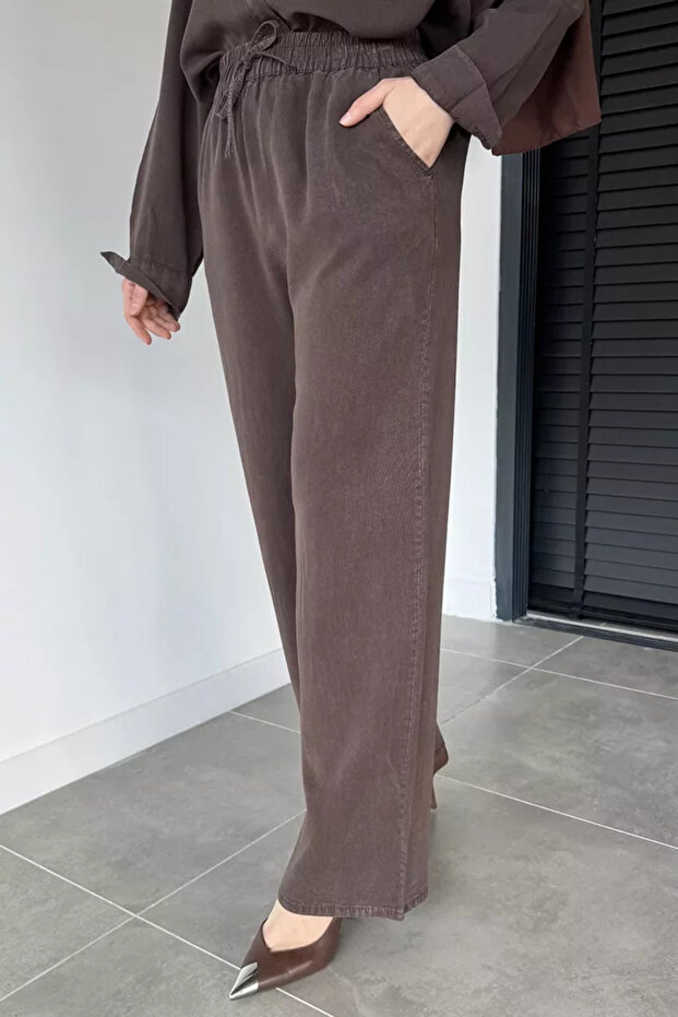 Elastic Waist Tencel Fabric Hijab Pants