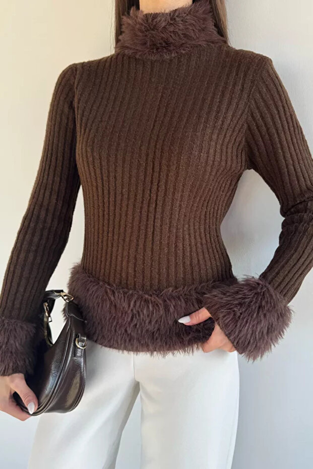 Gülseli Women's Bearded Knitwear Sweater