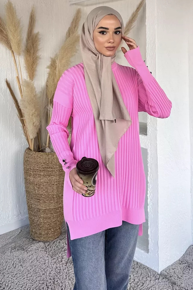 Gülseli Crew Neck Hijab Knitwear Tunic