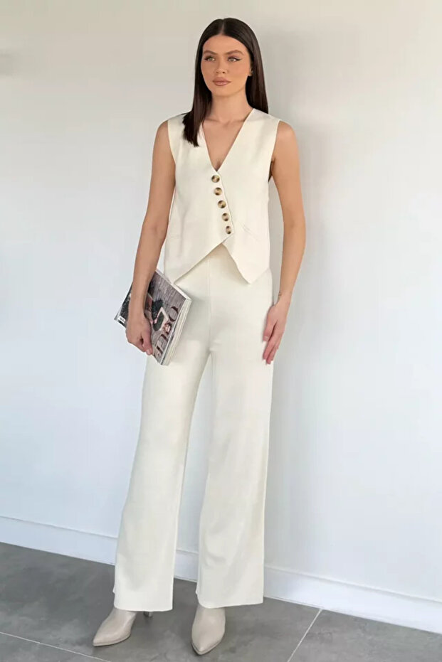 Vest, Trousers, Knitwear, Two-Piece Set