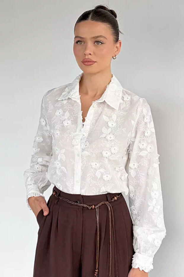 Floral Detailed Shirt