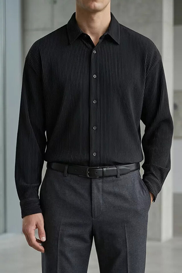 Self Patterned Oversize Shirt