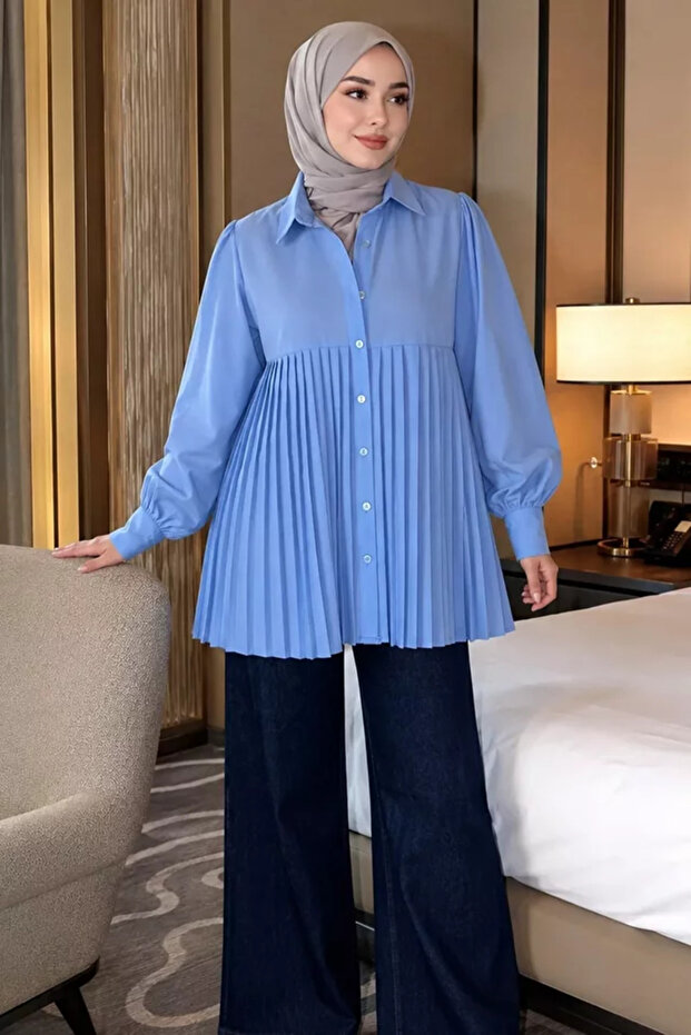 Gülseli Hijab Pleated Shirt