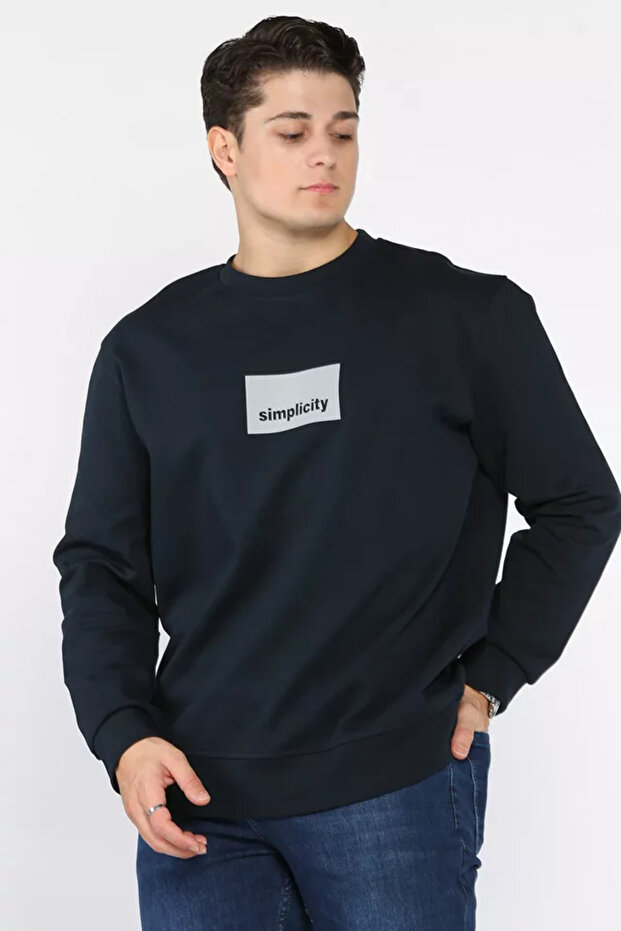 Crew Neck Double Face Men's Sweatshirt