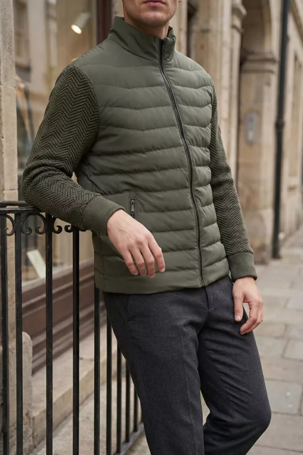 Men's Zippered Lined Coat