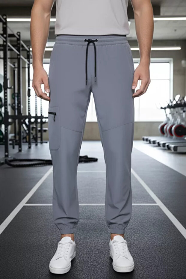 Men's Sweatpants with Elastic Waist and Cuffs