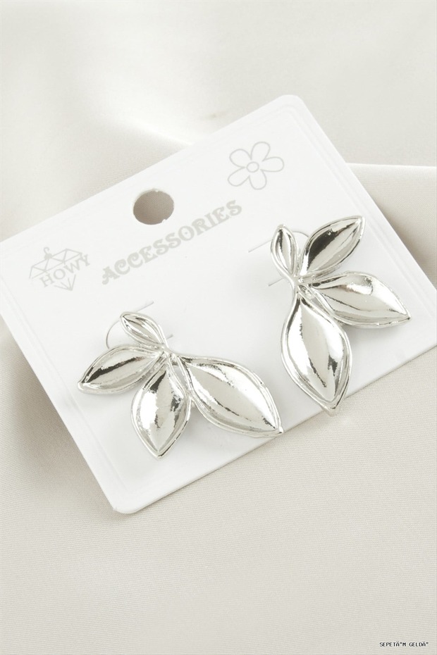 Spt-Gld Flower Metal Earrings (191748) Silver Color