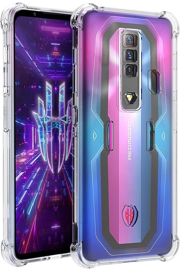 Clear TPU Case for ZTE Nubia Red Magic 7, Shockproof Flexible Cover with Reinforced Corners