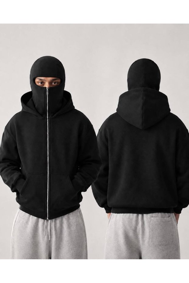 Style Vers Balaclava Full Zip Hooded Mask Hooded