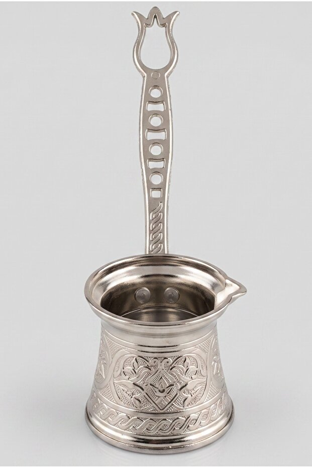 80 ml Traditional Embossed Cast Iron Coffee Pot Induction Compatible Single Serving Turkish Coffee Pot