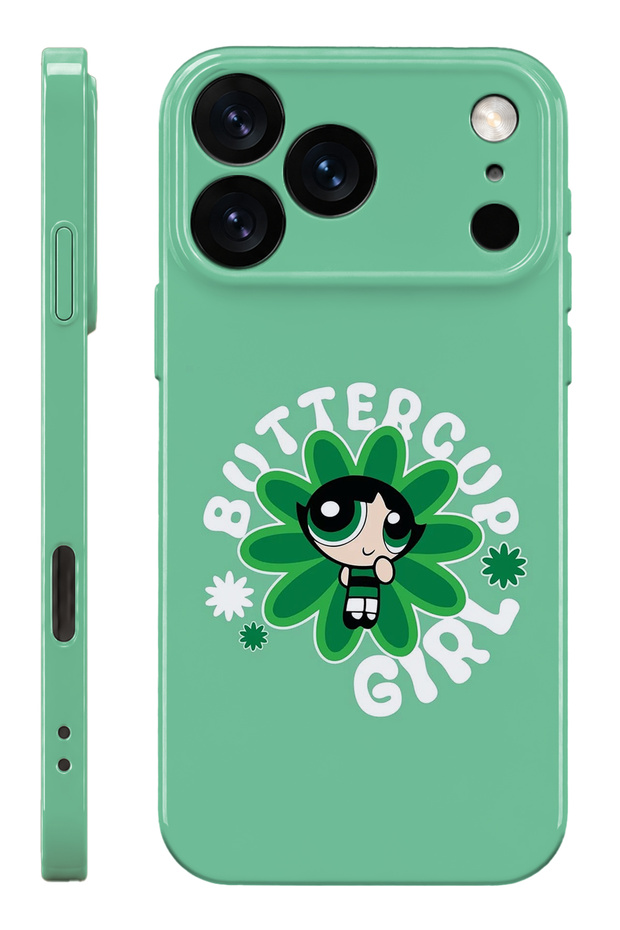 iPhone 17 Pro Butter Cup Girl Protect Slim Glossy Full Cover Print Camera Protected Phone Case