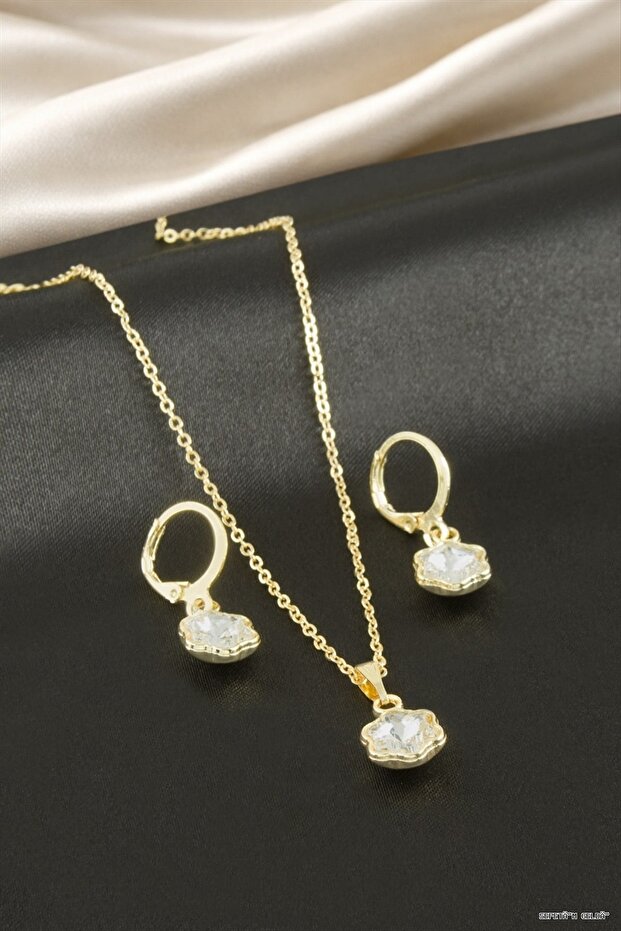 Spt-Gld Star Stone Set (211307) Necklace Yellow