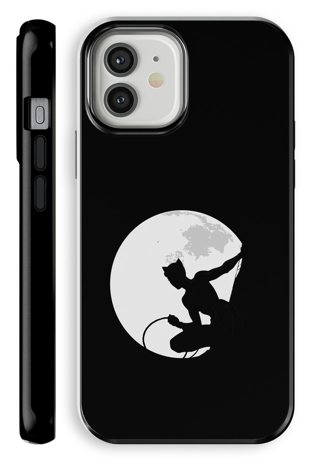 (Magsafe) İphone 12 Pro Cat Women Double Layer Shiny Protect Phone Case