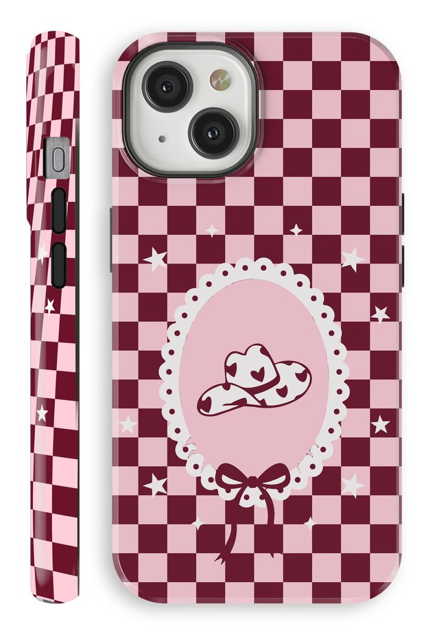 (Magsafe) iPhone 14 Plus Pink Cowboy Double Layer Glossy Protect Phone Case
