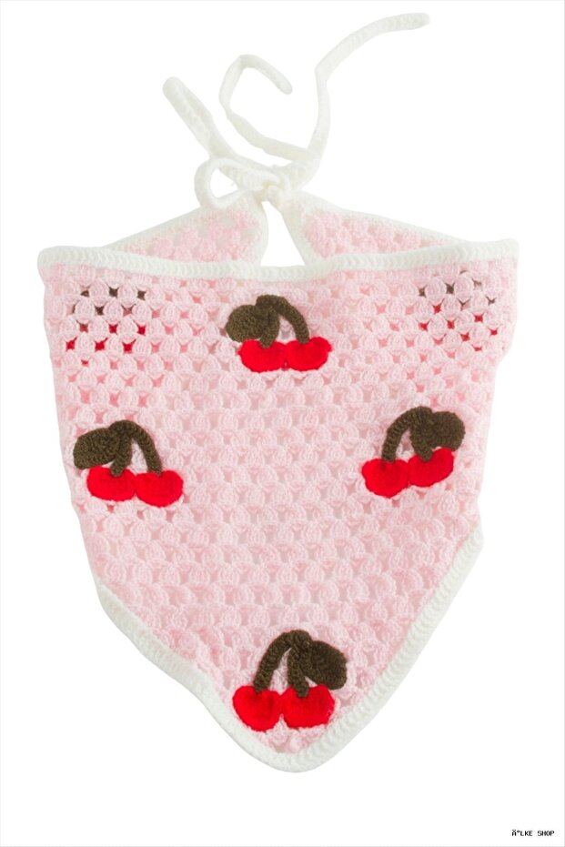Ilkestor Cherry Knitted Bohemian (224249) Bandana Pink