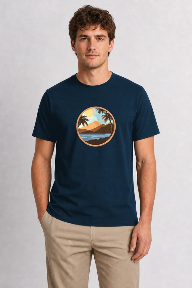 Men's Rio Coast Retro Graphic - Navy Blue